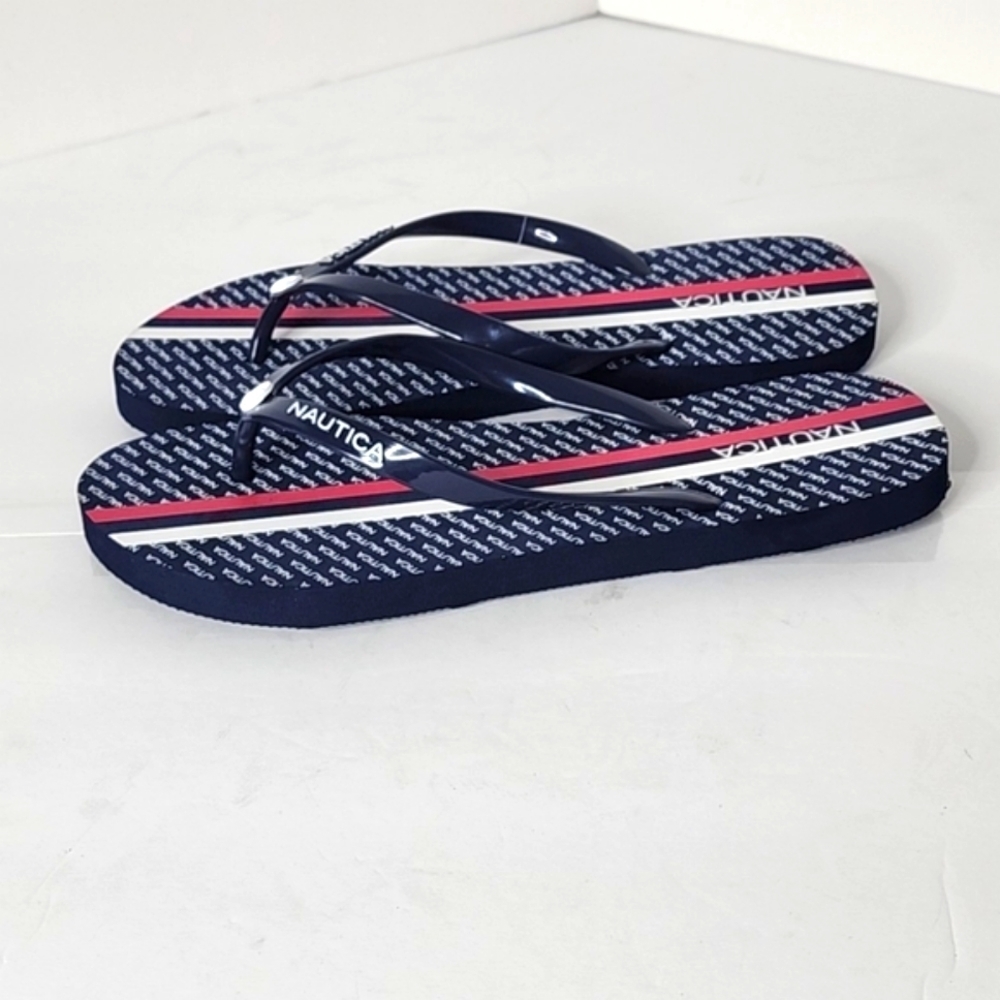 Nautica Womens Hatcher Blue Slip-On Casual Thong Flip Flop Sandals Size 9 - Picture 3 of 6